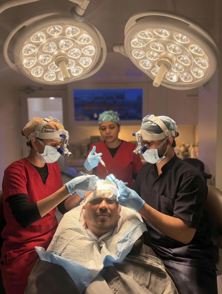 Modern hair transplant facility in India